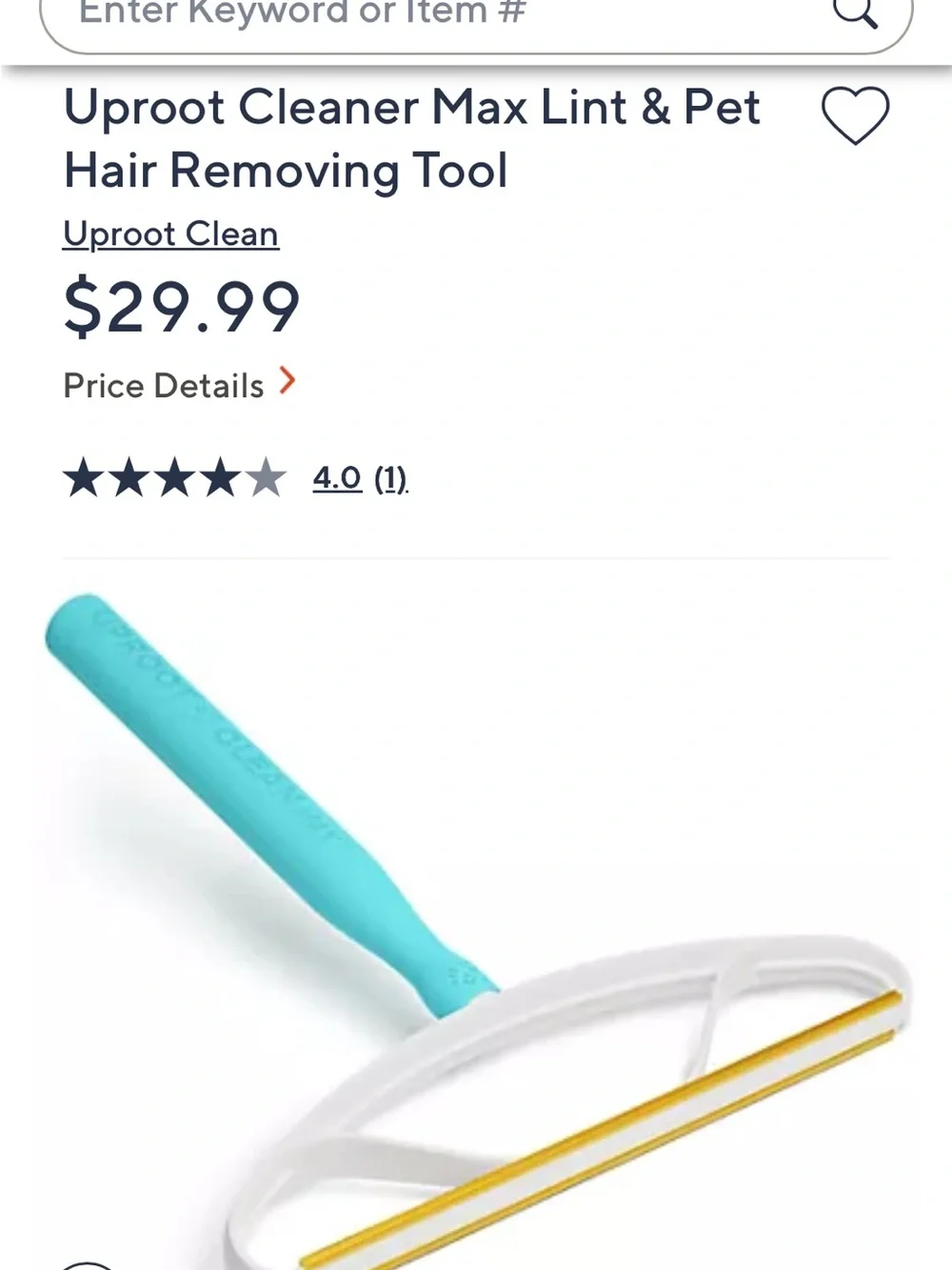 Uproot Cleaner Pro Easy pet Hair Remover Set in Aqua Blue